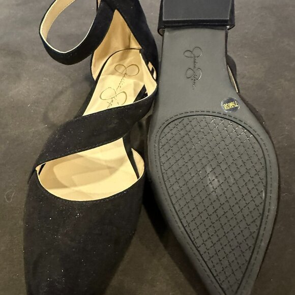 Jessica Simpson low heal suede dressy sandals - Picture 2 of 4